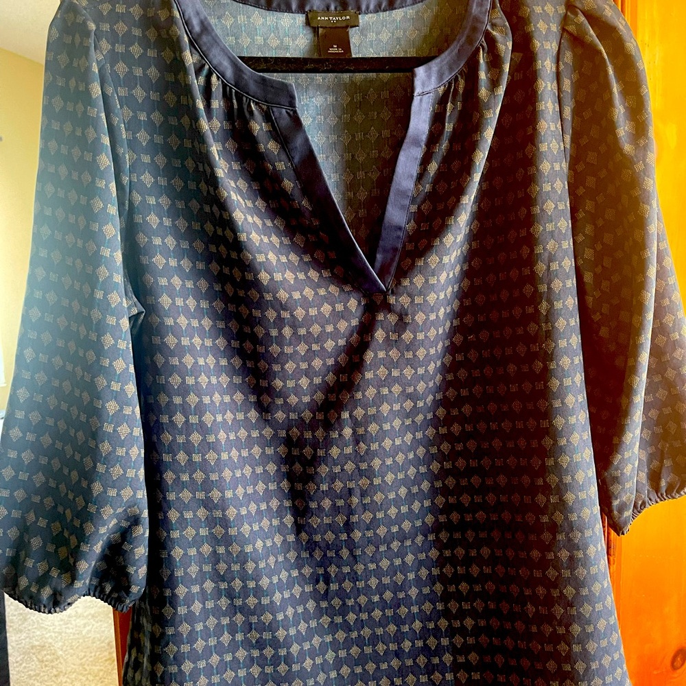 Ann Taylor Nancy blue blouse